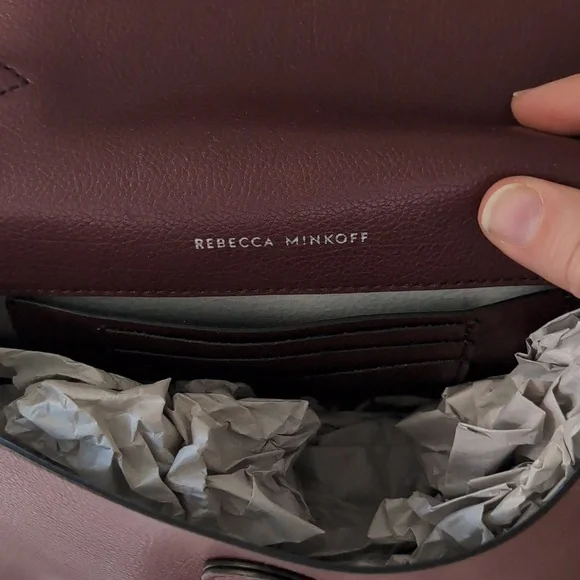Rebecca Minkoff Burgundy Leather Crossbody Bag - Picture 5 of 5
